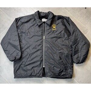 VTG Birdie Richard Leslie Sherpa Lined Jacket 2X Springhill LA USA Black